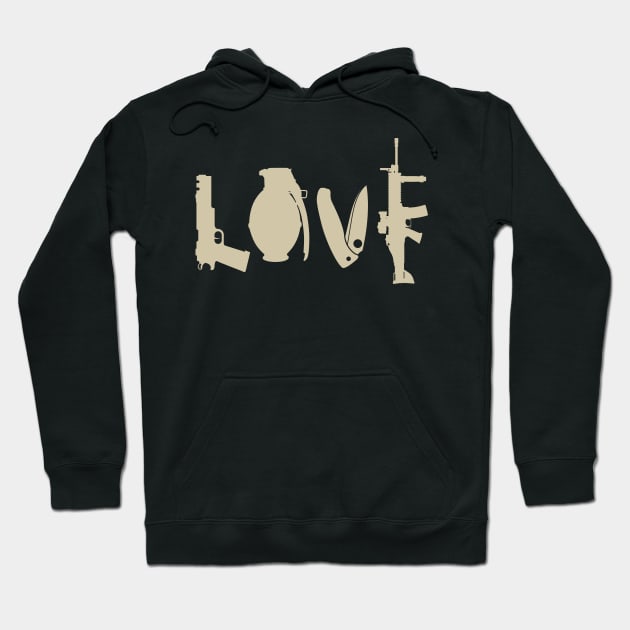 gun firearms love Hoodie by YEBYEMYETOZEN